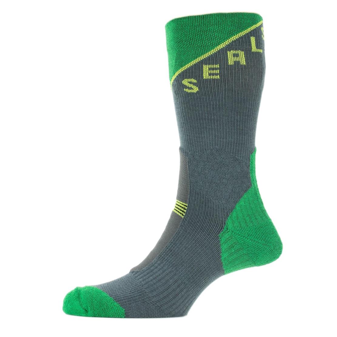 SEALSKINZ NEW Mens MTB Trail Mid Socks Grey/Green BNWT eBay