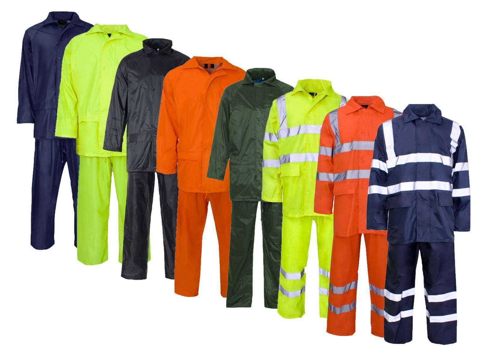 para hombre M Traje impermeable azul marino de alta visibilidad