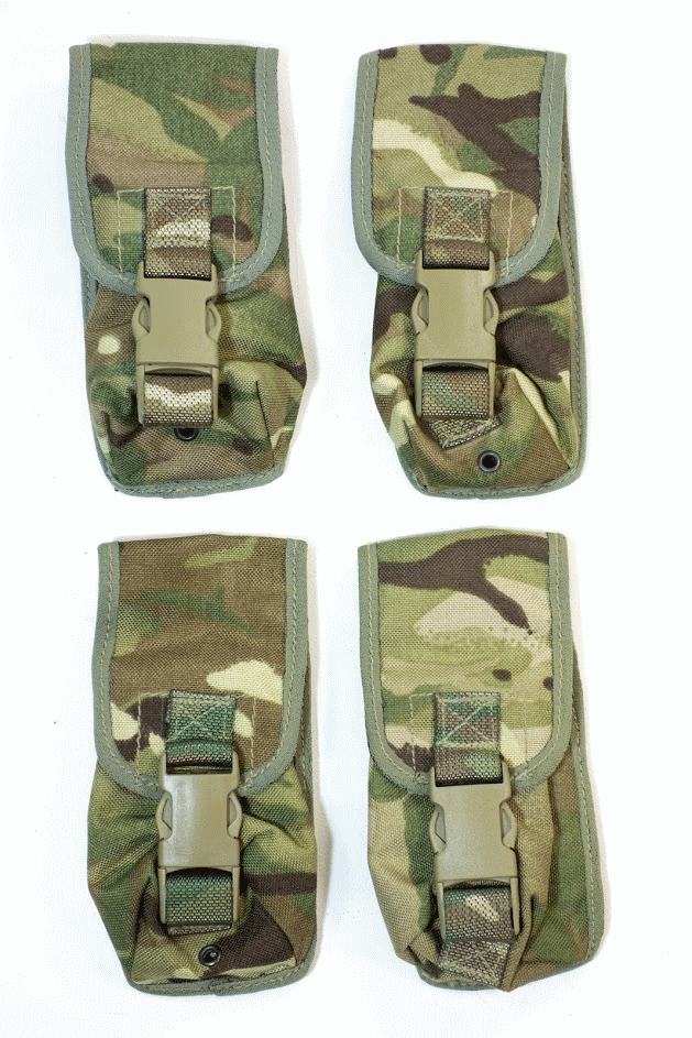 British army surplus MTP camouflage molle Osprey grenade pouches ...