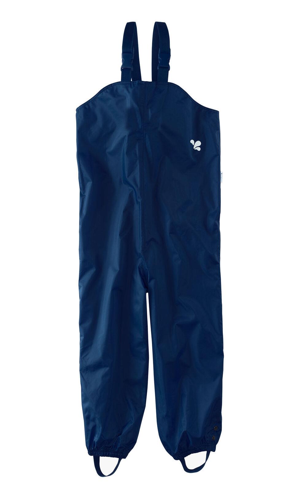 Childrens Waterproof Dungarees Navy Protective kids overalls rainwear