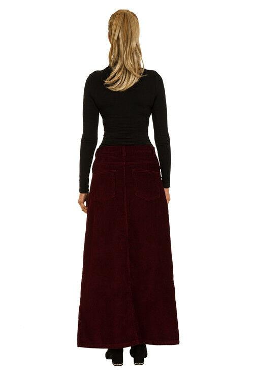 burgundy corduroy skirt outfit