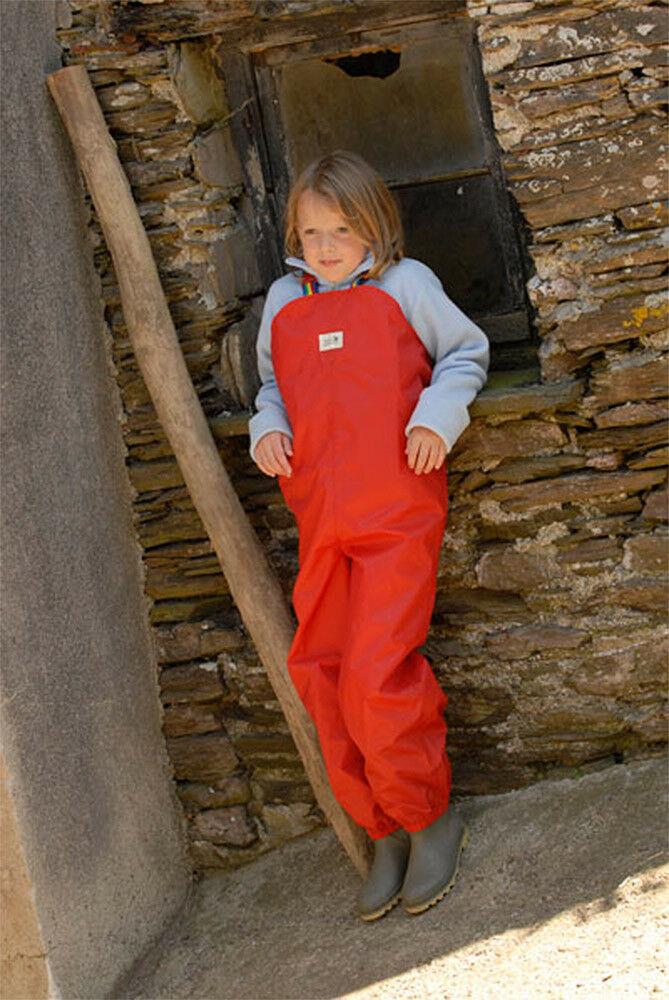 Childrens Waterproof Dungarees - Red Protective kids overalls rainwear Snow | eBay