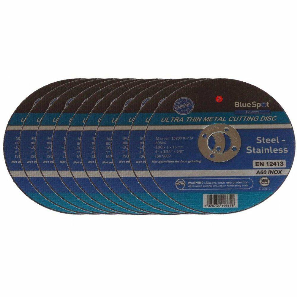 10 pcs Metal Cutting Disc Flat Blade Stainless Steel 115mm Air Cut off Thin 4.5/"