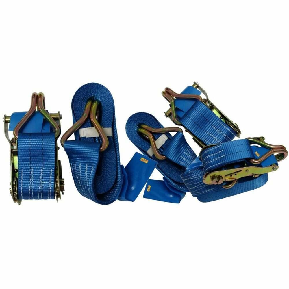 5 X Ratchet Strap 2 Ton Load 50mm Wide X 7 M Meter Tie