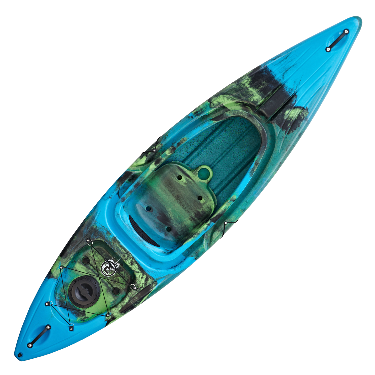 Riber Deluxe One Man Sit In Kayak Large Cockpit 10.2ft Blue Green ...