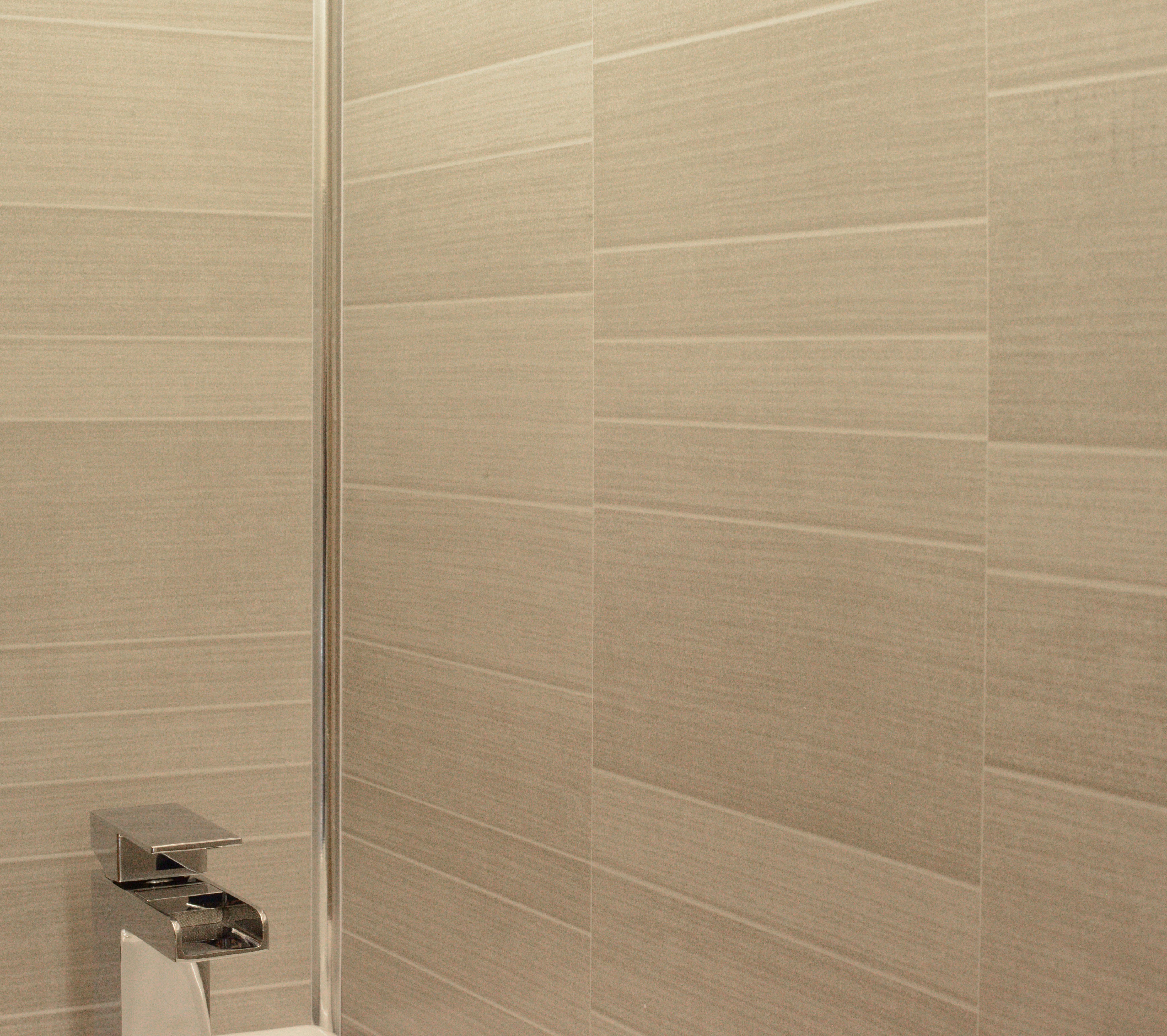 Light Grey Small Tile Effect Wall Panels PVC Bathroom ...