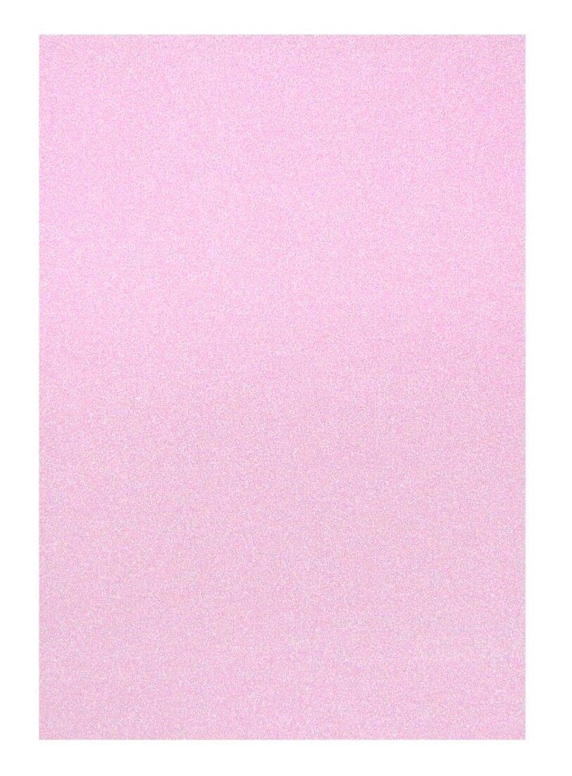 Habercrafts Light Pink A4 Sparkle Glitter Card 250gsm Non Drop Fixed Glitter - Picture 13 of 13
