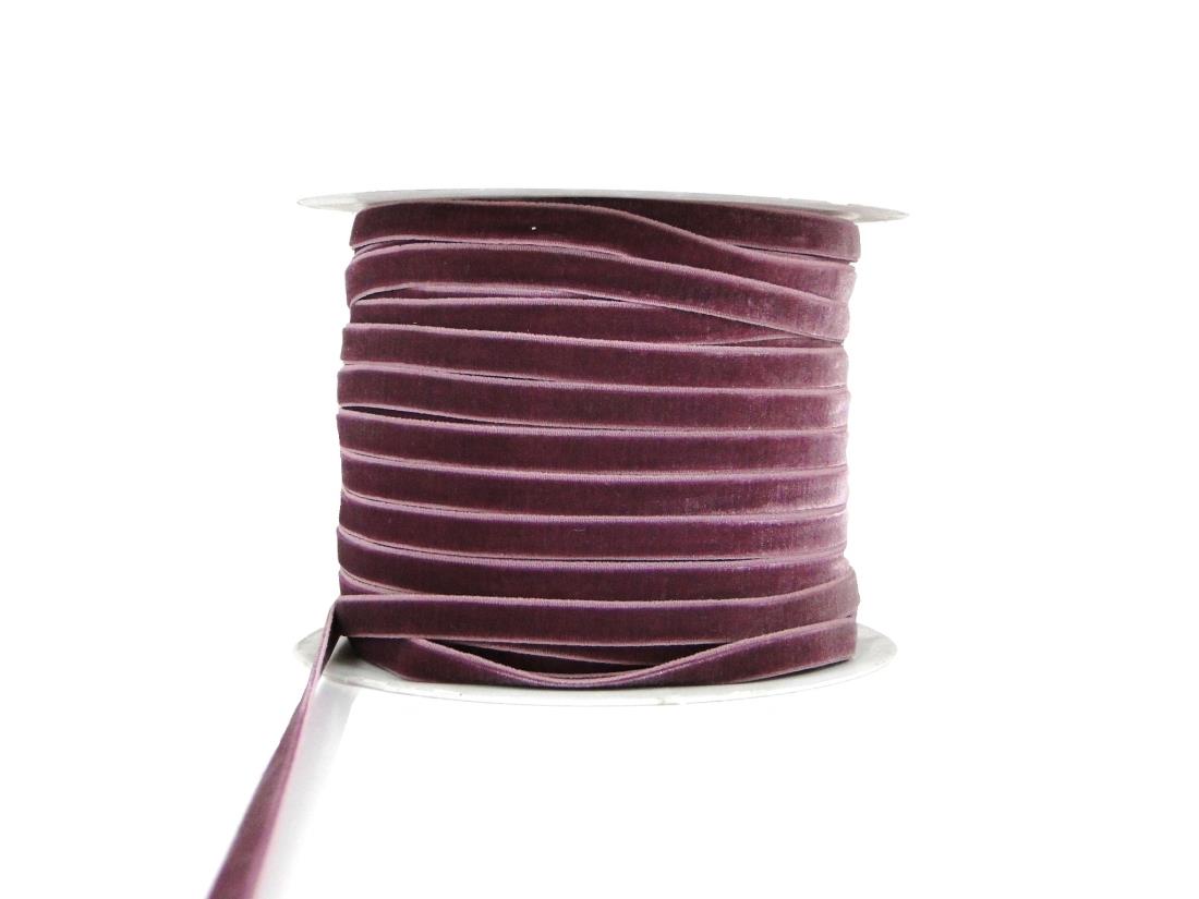 7mm Velvet Elastic Ribbon Flat Stretch Velvet Elasticated x 1 Meter (23  Colours)