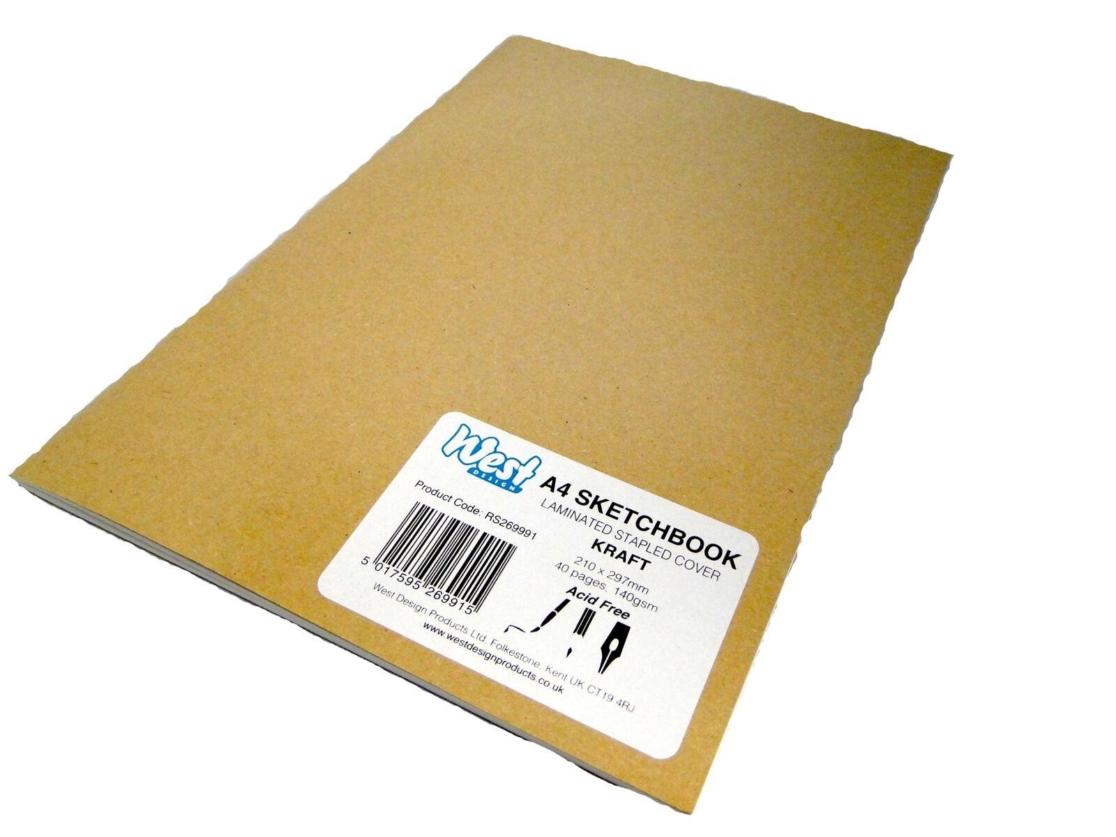 A4 Brown Kraft Artist Sketch Books Drawing Sketching Paper 