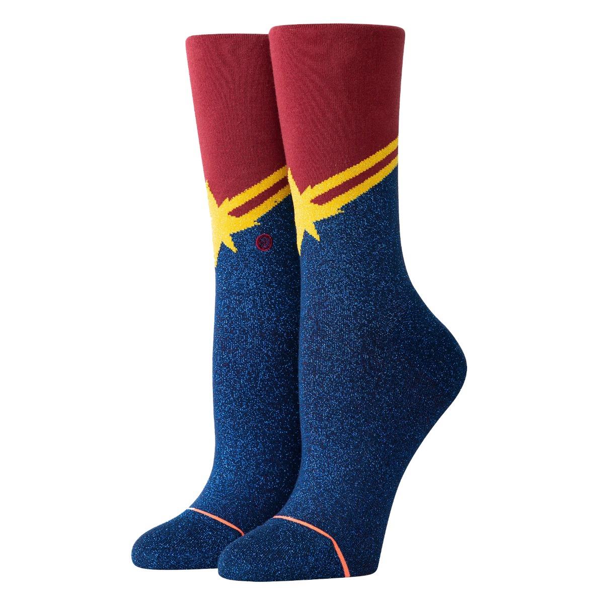 Stance NEW Women's Captain Marvel Socks Red BNWT eBay