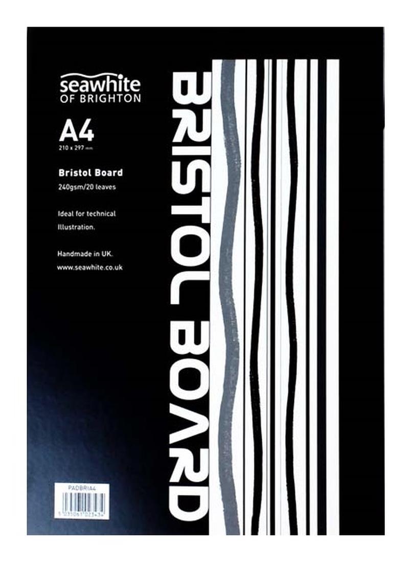Seawhite A4 Bristol Board Paper Pad Smooth Illustration Art 240gsm (1/3