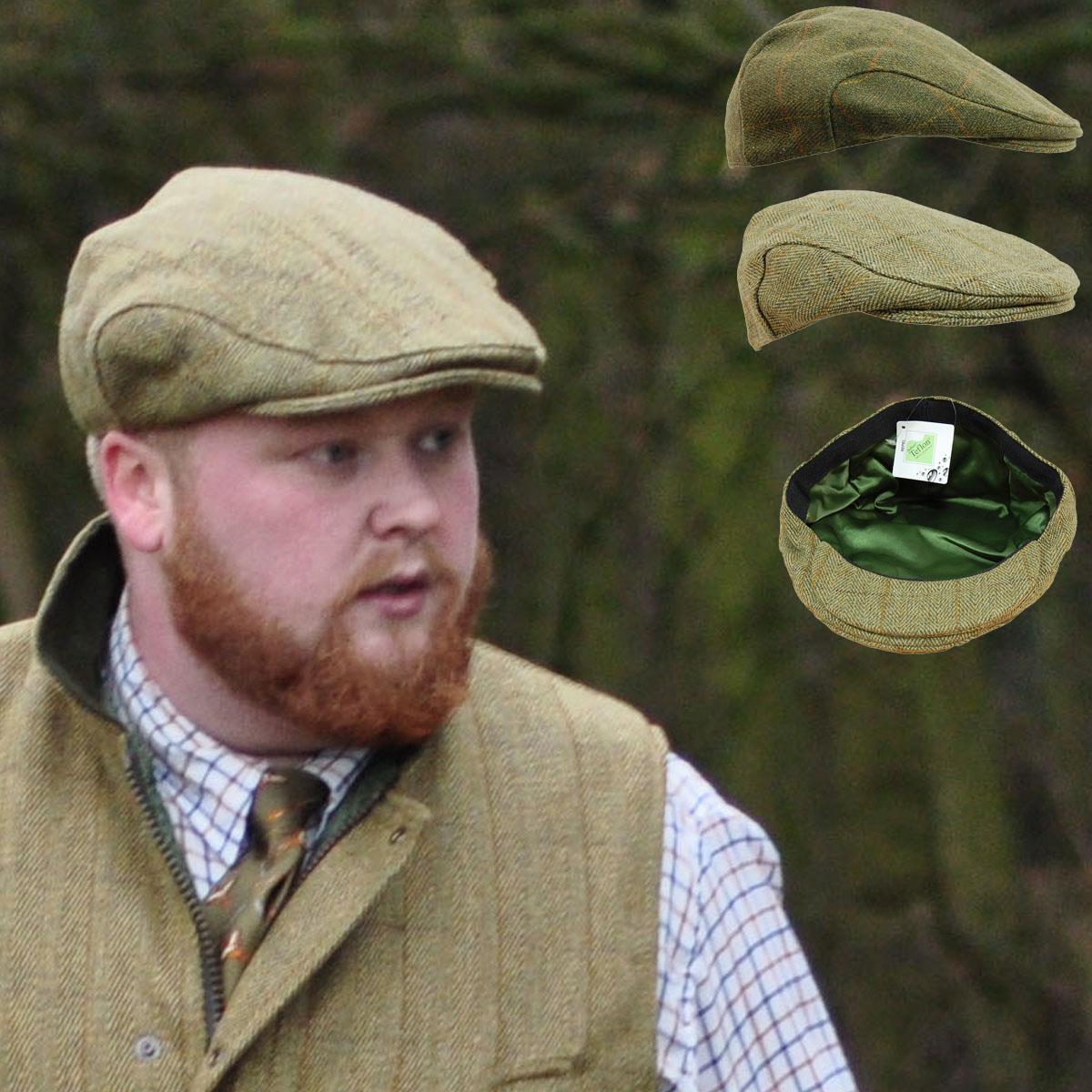 derby tweed flat cap