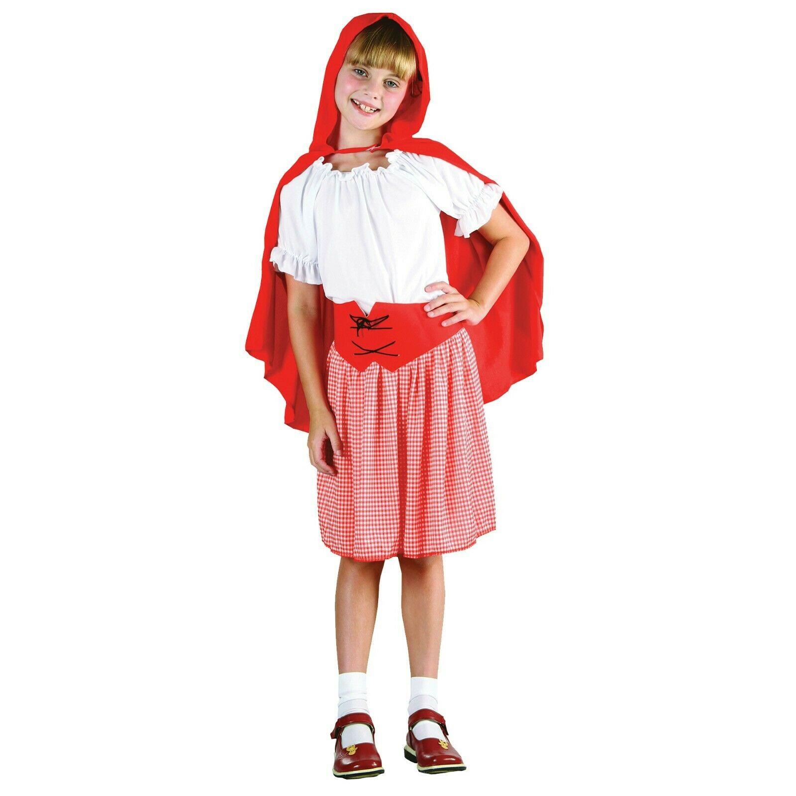 Girls Little Red Riding Hood Costume Children's Book Week Fancy Dress ...