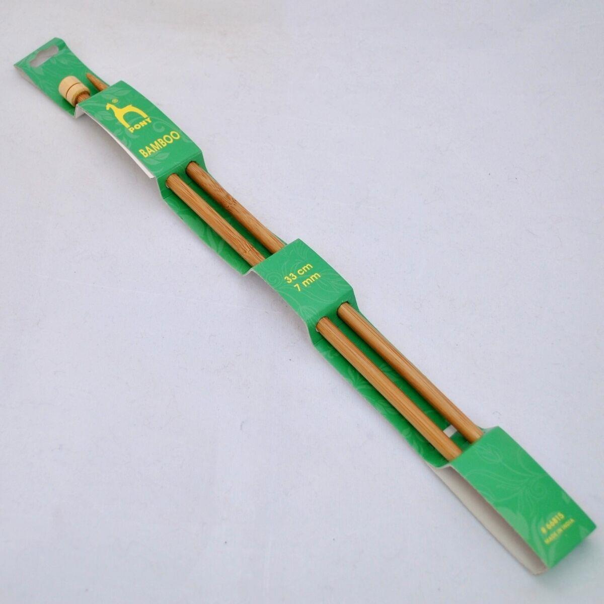 Pony Bamboo Knitting Needles Knit Pin Length 33cm Long Pick Width mm All Sizes