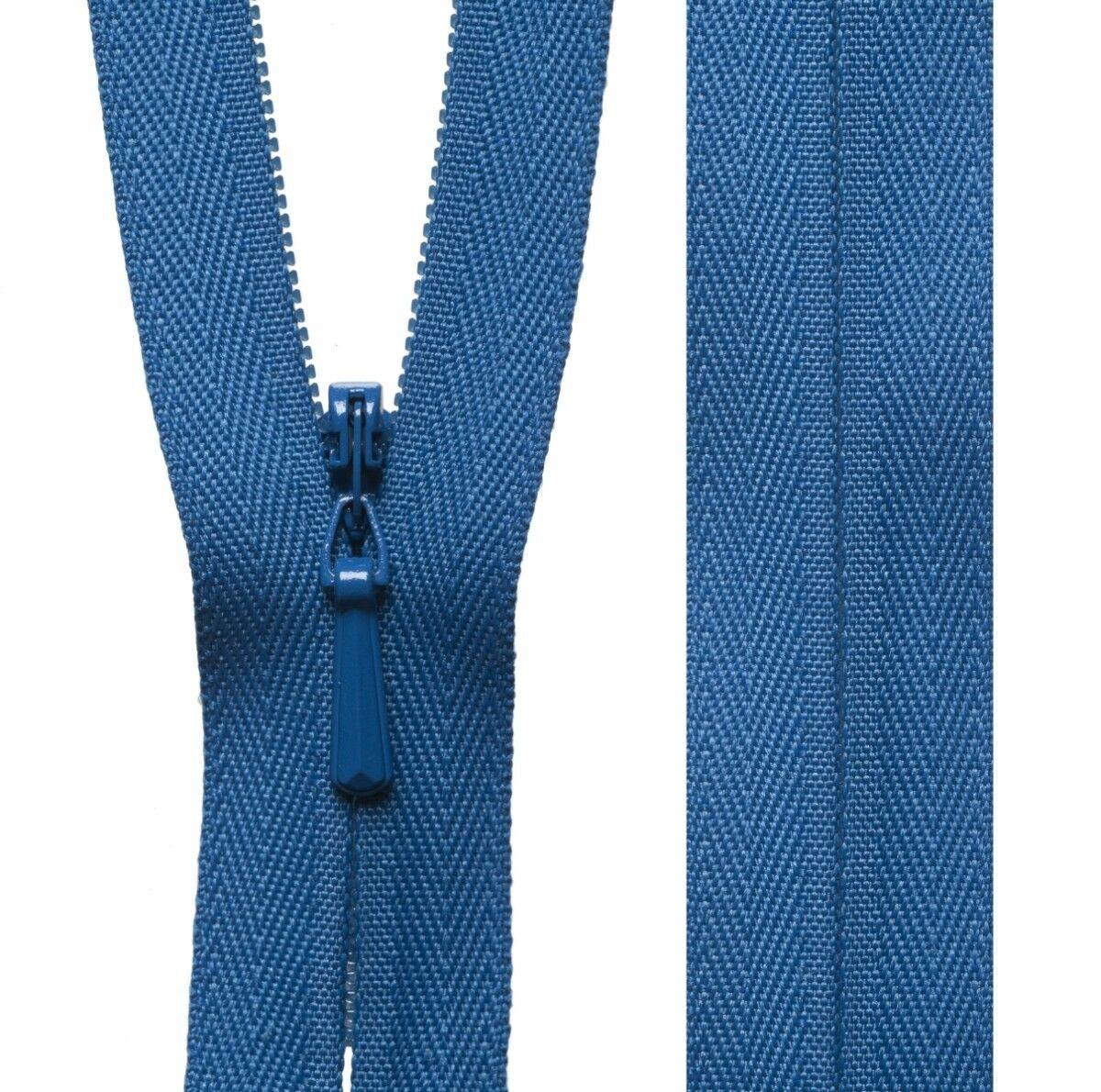 White YKK Concealed Zip Invisible Zip Closed End 20cm23cm41cm56cm