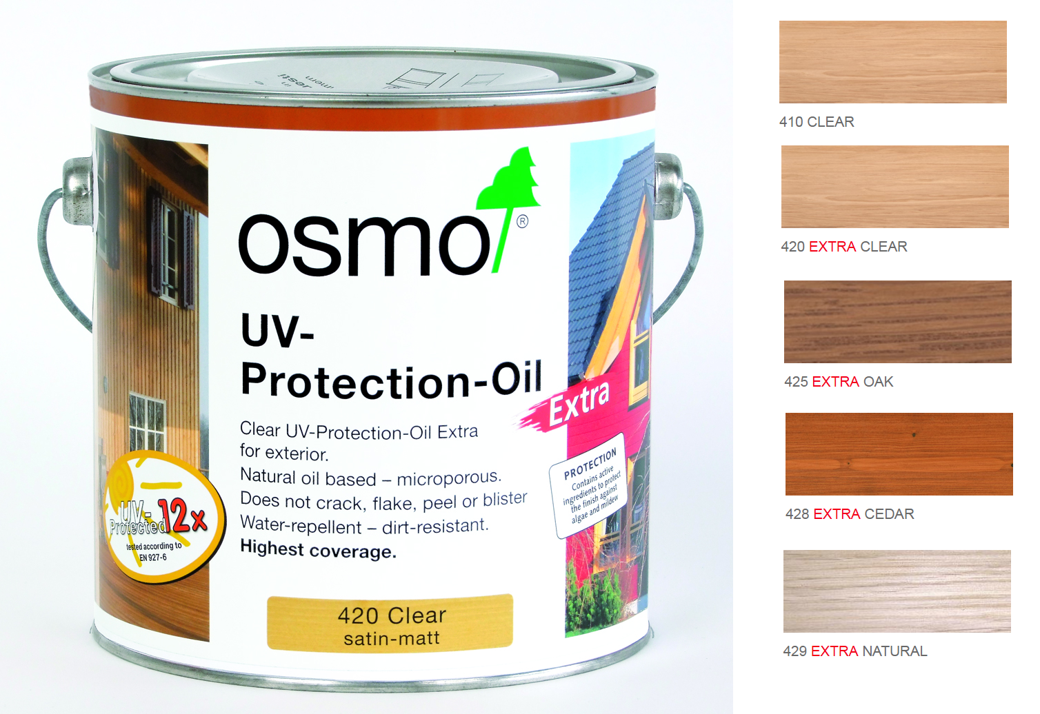 Osmo ® UV Protection Oil Tint 424 Spruce 425 Oak 426 Larch 427 Fir 428