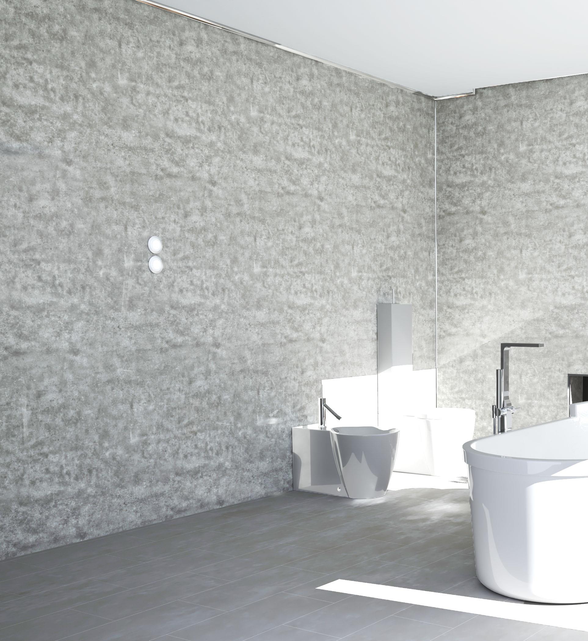 Grey Concrete Bathroom Panels Shower Cladding Plastic Wet Wall Kitchen