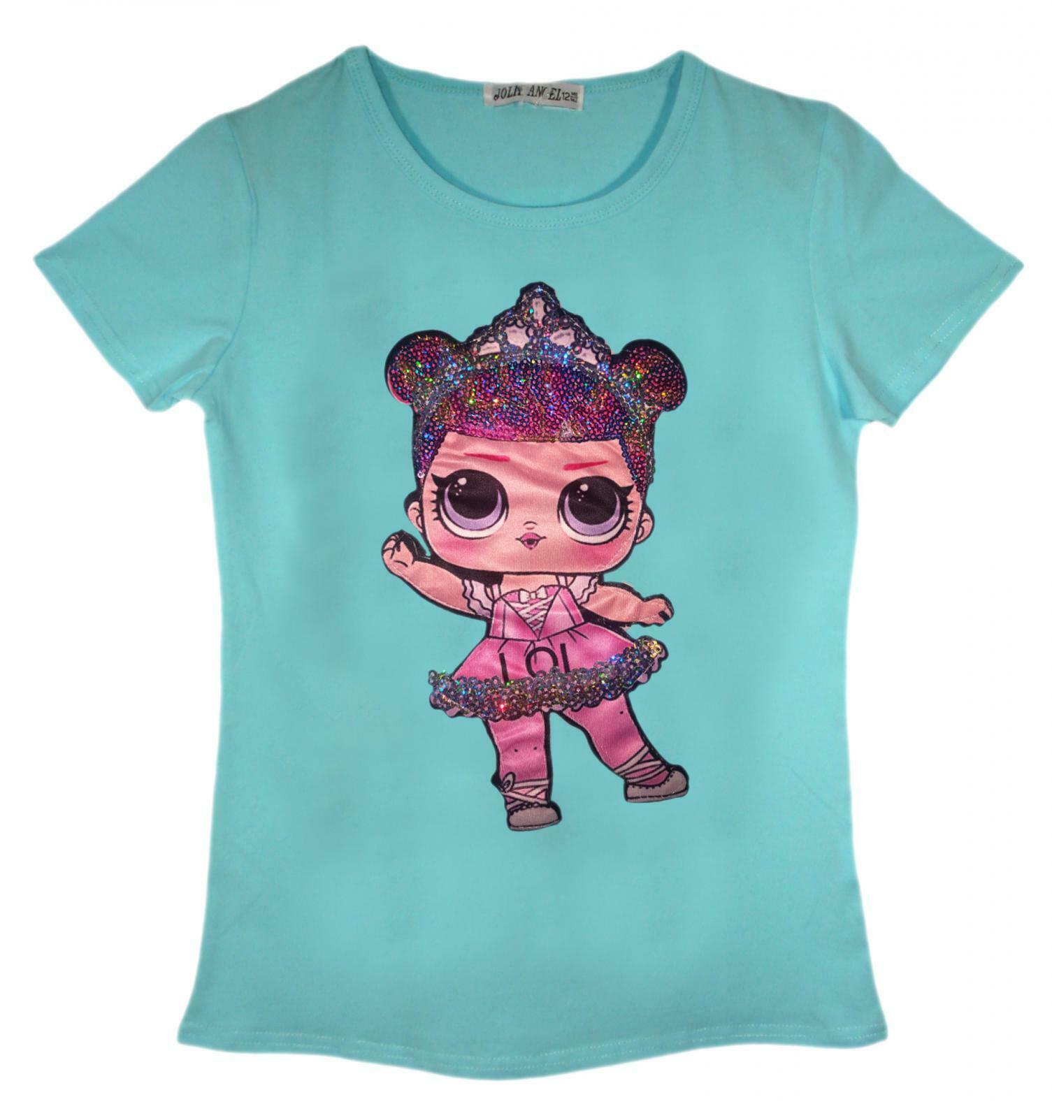 Lol Doll T Shirt Surprise Kids Girls Doll T-shirts Tops Cotton Tee 3-14