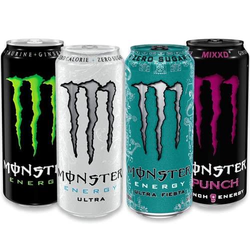 Monster Energy Drink Mixed Case (Original, Ultra Zero, Ultra Fiesta, MIXXD Punch) 500ml 