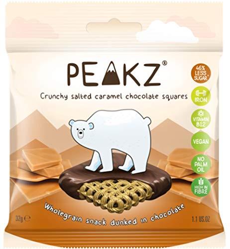 Peakz Crunchy Salted Caramel Chocolate Squares 32g