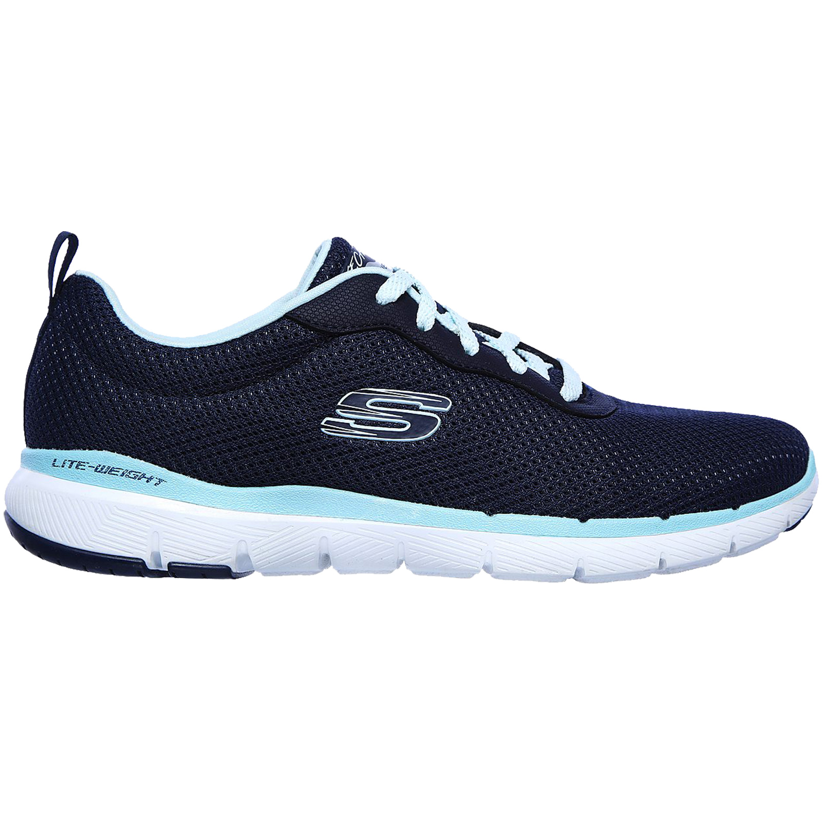 navy memory foam trainers