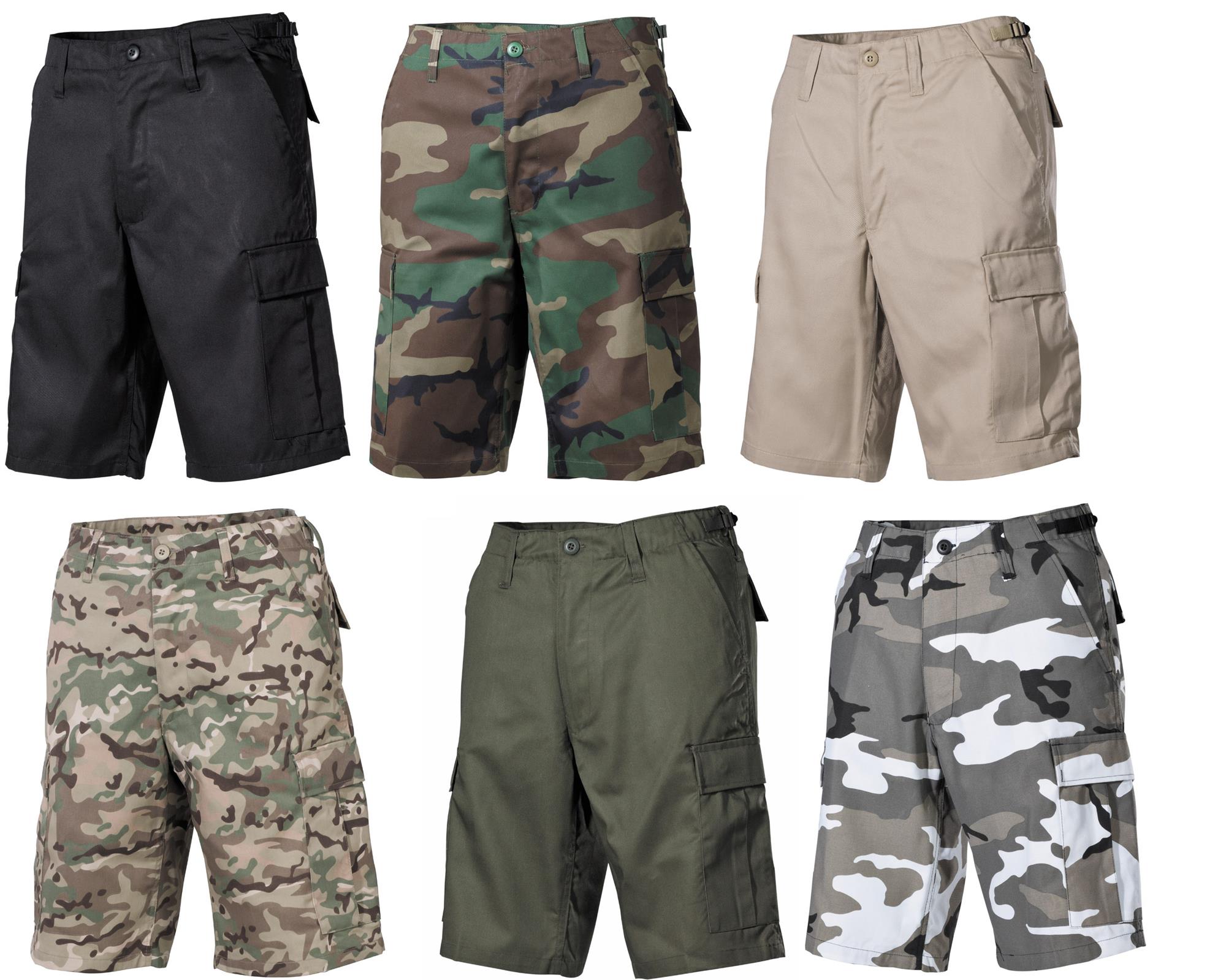 Pantalones cortos de combate estilo ejército de los Estados Unidos BDU Bermudas TOTALMENTE NUEVOS M.F.H - Imagen 2 de 8