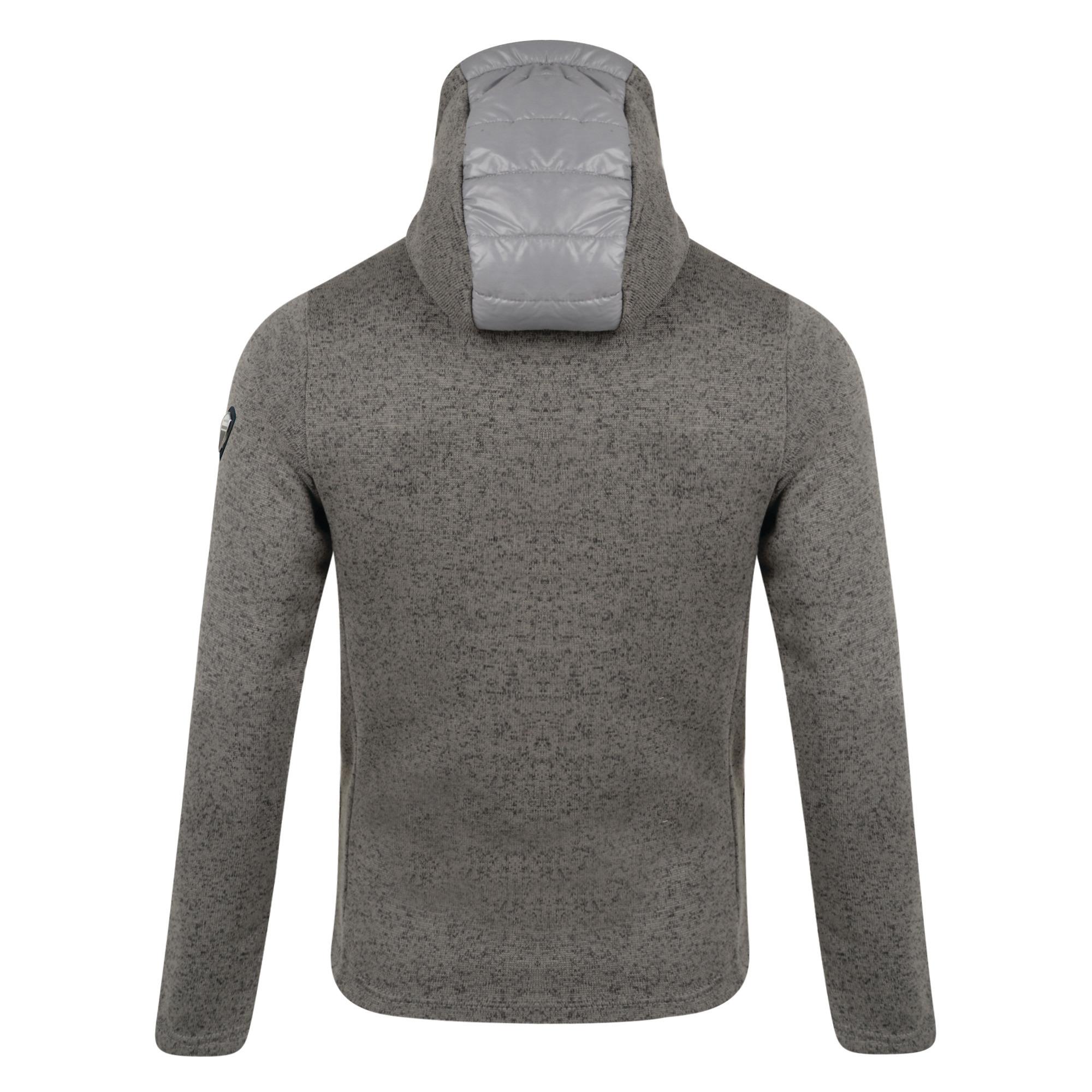 Dare2b Combine Sweater Mens Hooded Full ZIp Fleece Jacket Hybrid - Picture 8 of 16