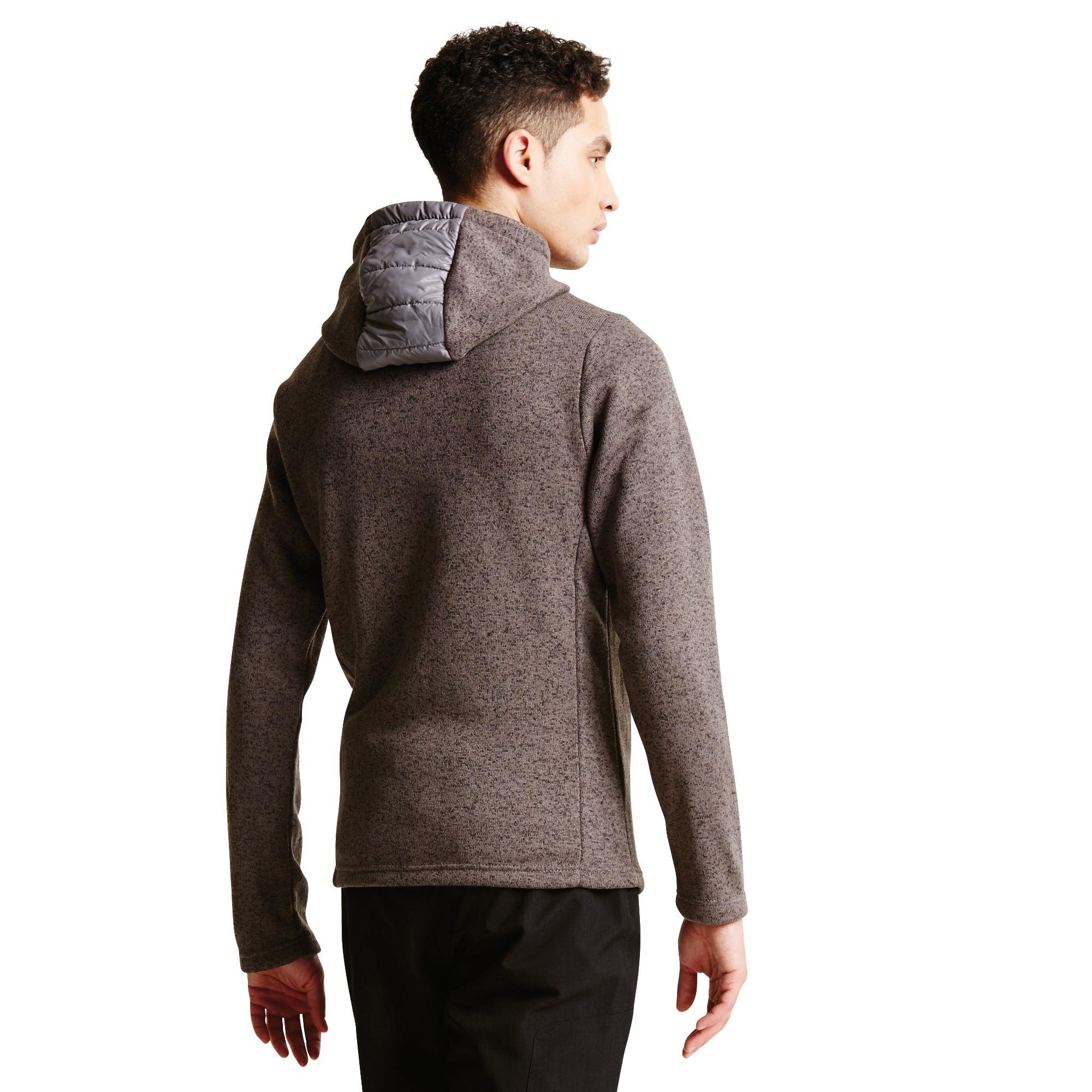 Dare2b Combine Sweater Mens Hooded Full ZIp Fleece Jacket Hybrid - Picture 9 of 16