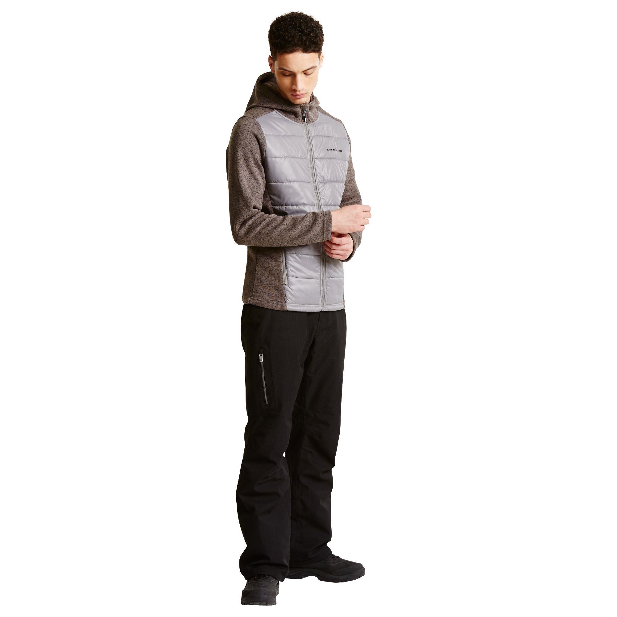 Dare2b Combine Sweater Mens Hooded Full ZIp Fleece Jacket Hybrid - Picture 10 of 16