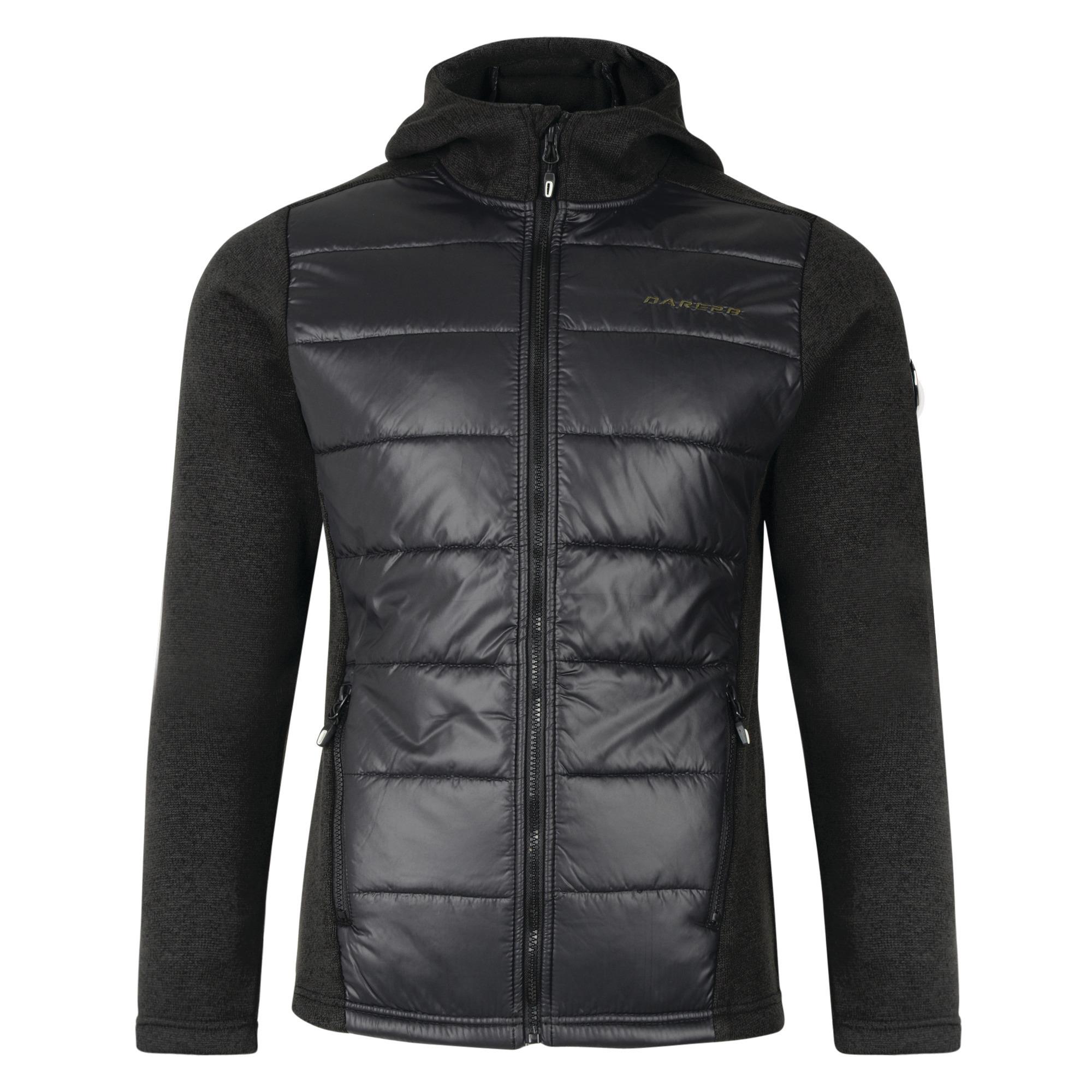 Dare2b Combine Sweater Mens Hooded Full ZIp Fleece Jacket Hybrid - Picture 11 of 16