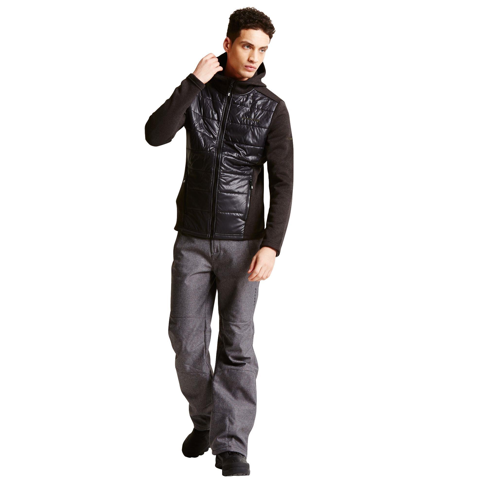 Dare2b Combine Sweater Mens Hooded Full ZIp Fleece Jacket Hybrid - Picture 13 of 16