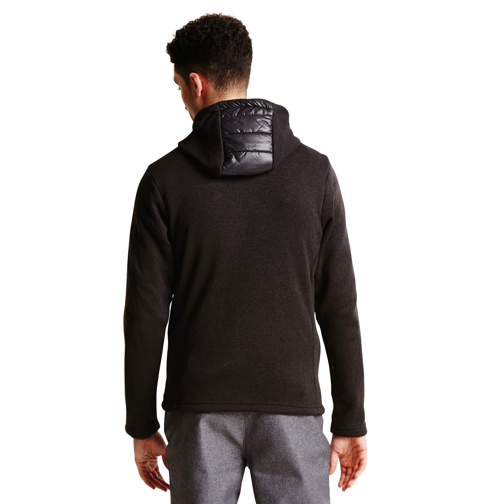 Dare2b Combine Sweater Mens Hooded Full ZIp Fleece Jacket Hybrid - Picture 15 of 16