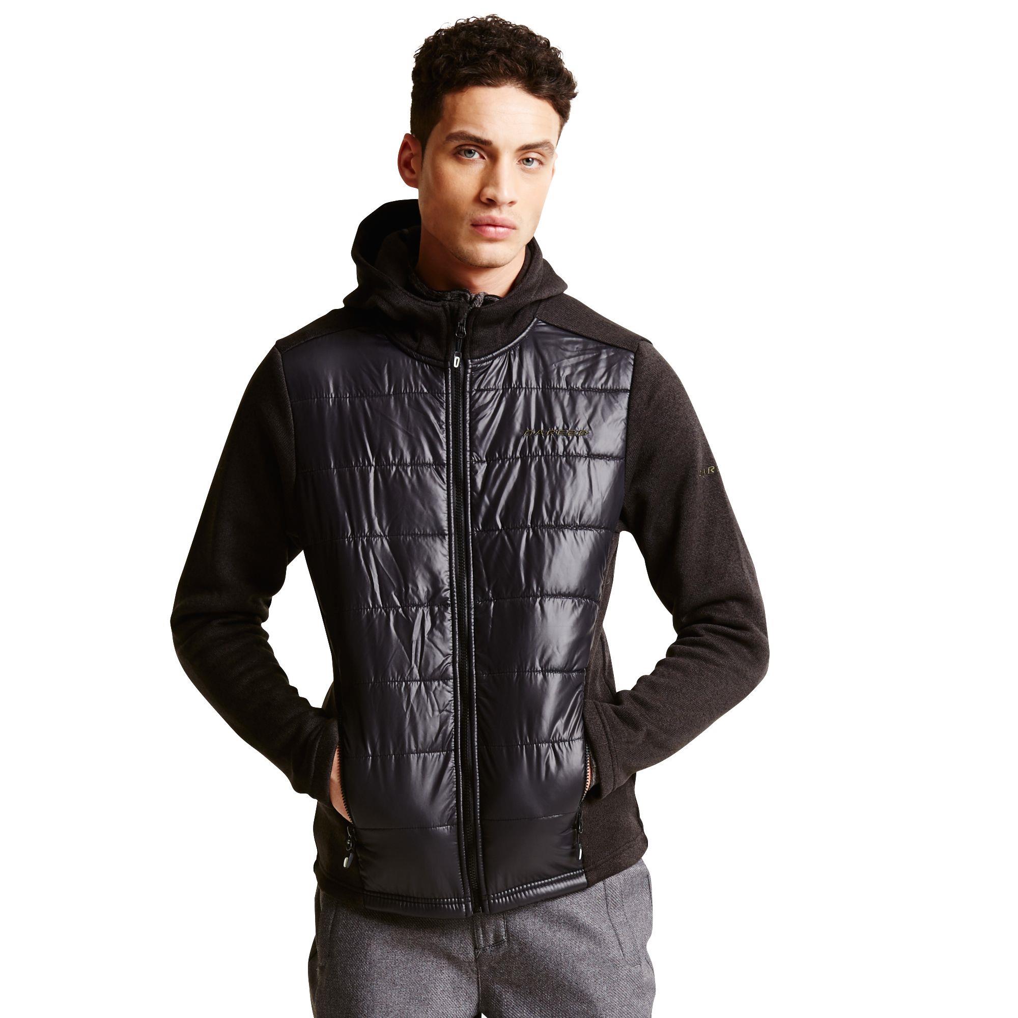 Dare2b Combine Sweater Mens Hooded Full ZIp Fleece Jacket Hybrid - Picture 16 of 16