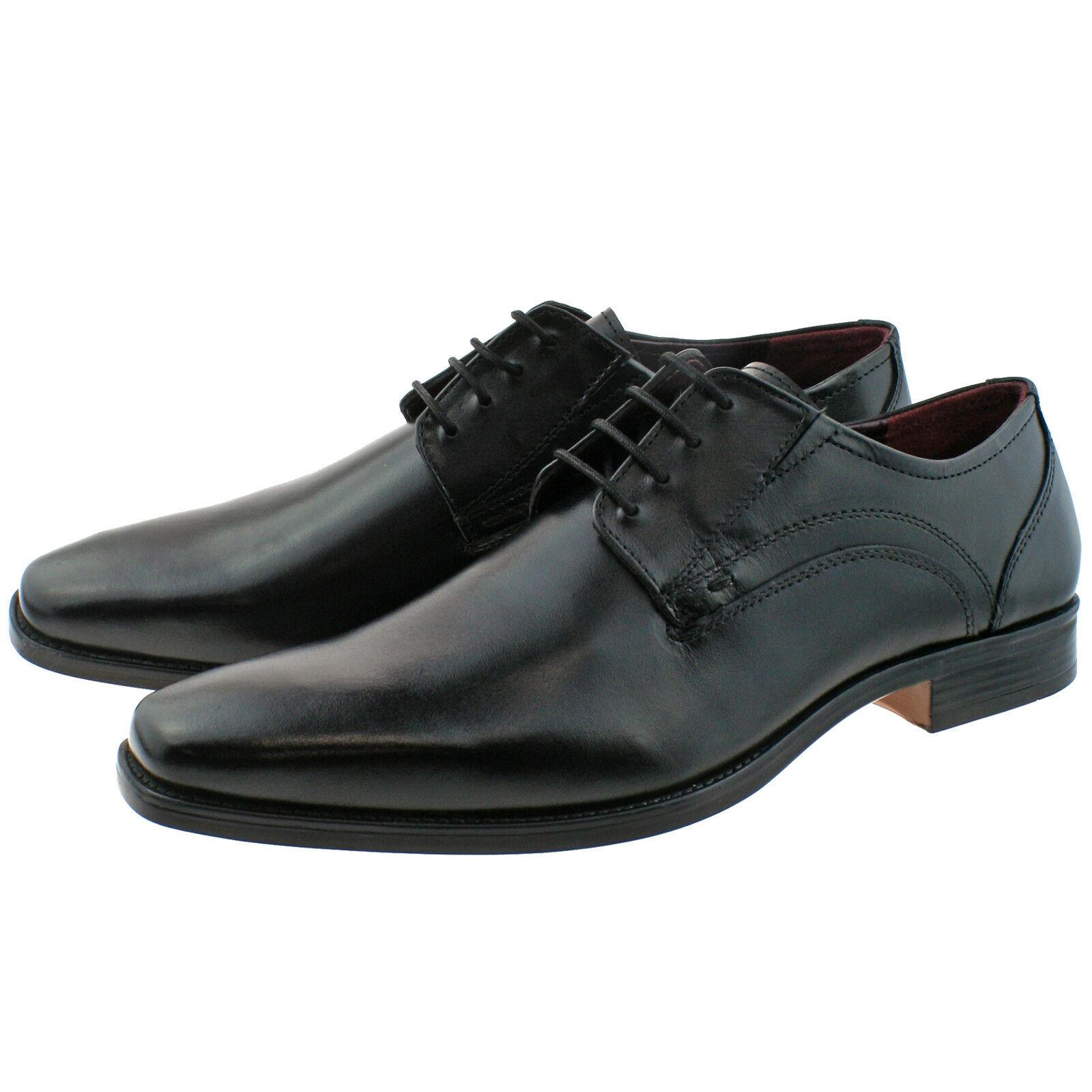 MENS LOTUS HUNTINGTON BLACK LEATHER MEMORY FOAM OFFICE ...