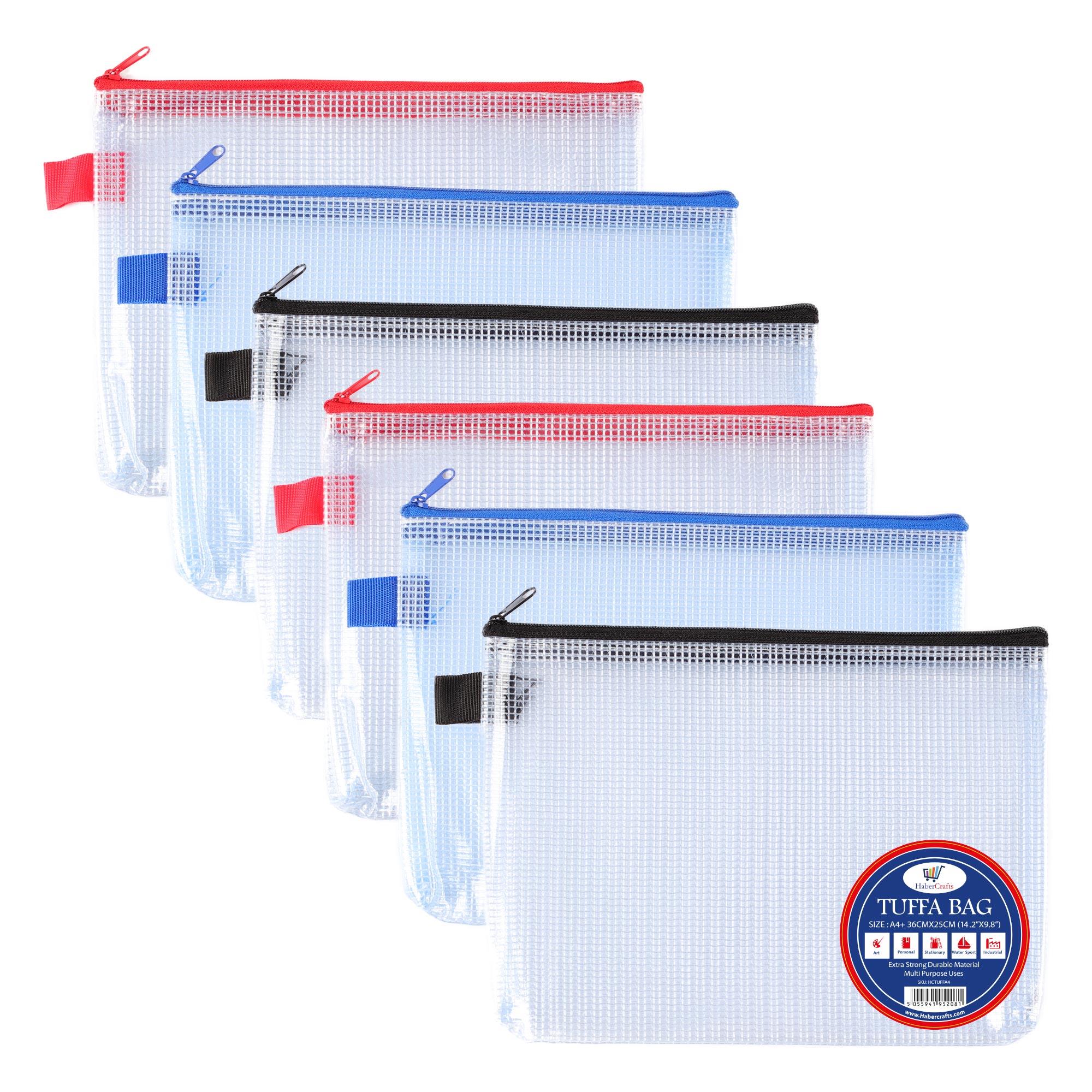 Tuff Bag Zip Wallet Clear Plastic Wallets Zipped Pouch File Pencil Case Folder - Picture 14 of 14