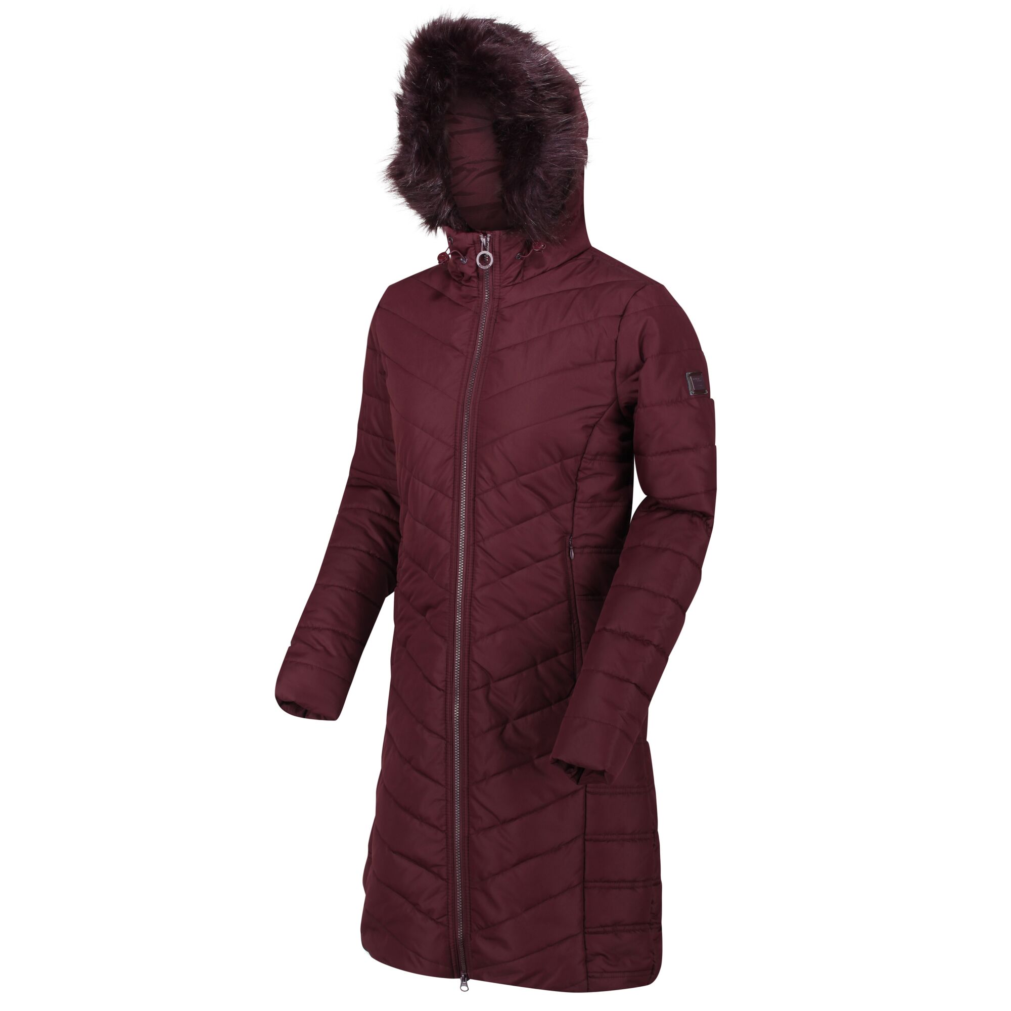 Women's fritha insulated quilted fur trimmed hooded parka jacket new arrivals