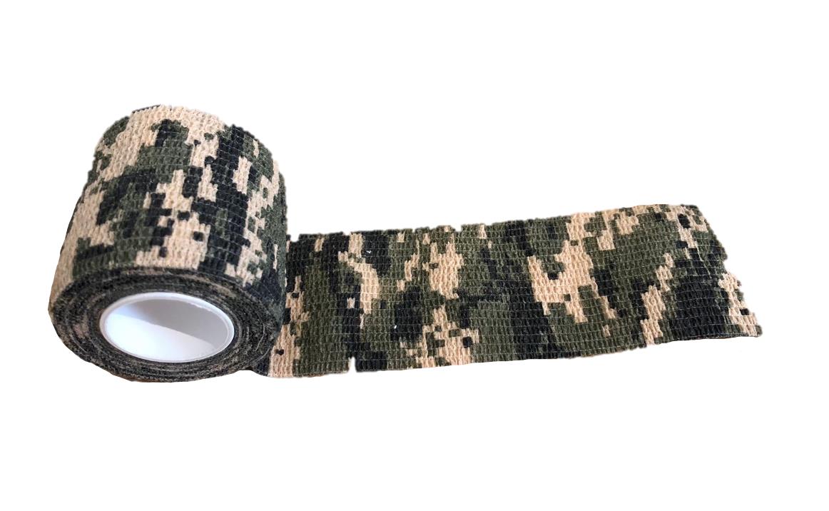 Cinta de camuflaje envoltura reutilizable sigilo fuerte cinta de caza tiro - Imagen 8 de 10