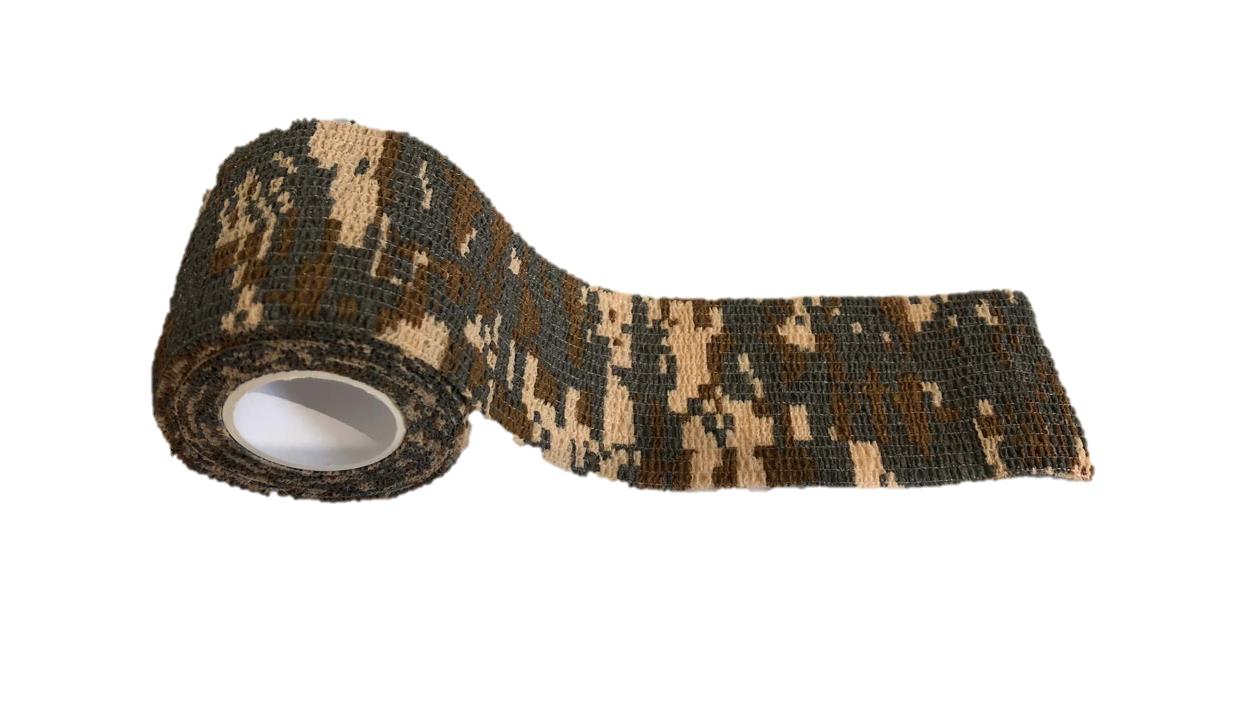 Cinta de camuflaje envoltura reutilizable sigilo fuerte cinta de caza tiro - Imagen 9 de 10