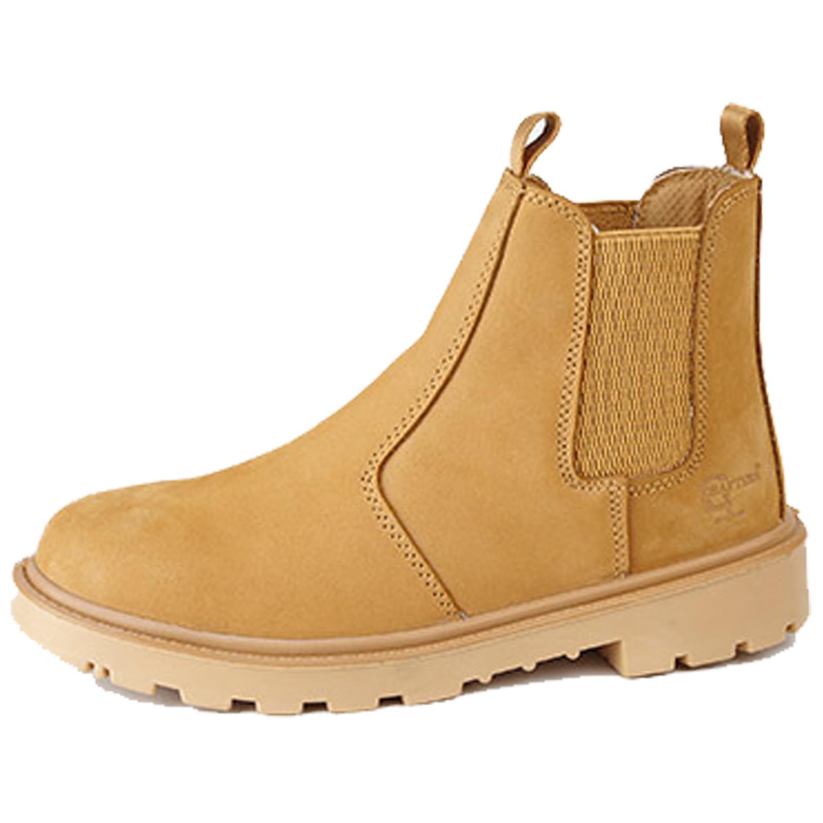 GRAFTERS SAFETY CHELSEA DEALER BOOTS SIZE UK 3 16 WORK HONEY NUBUCK
