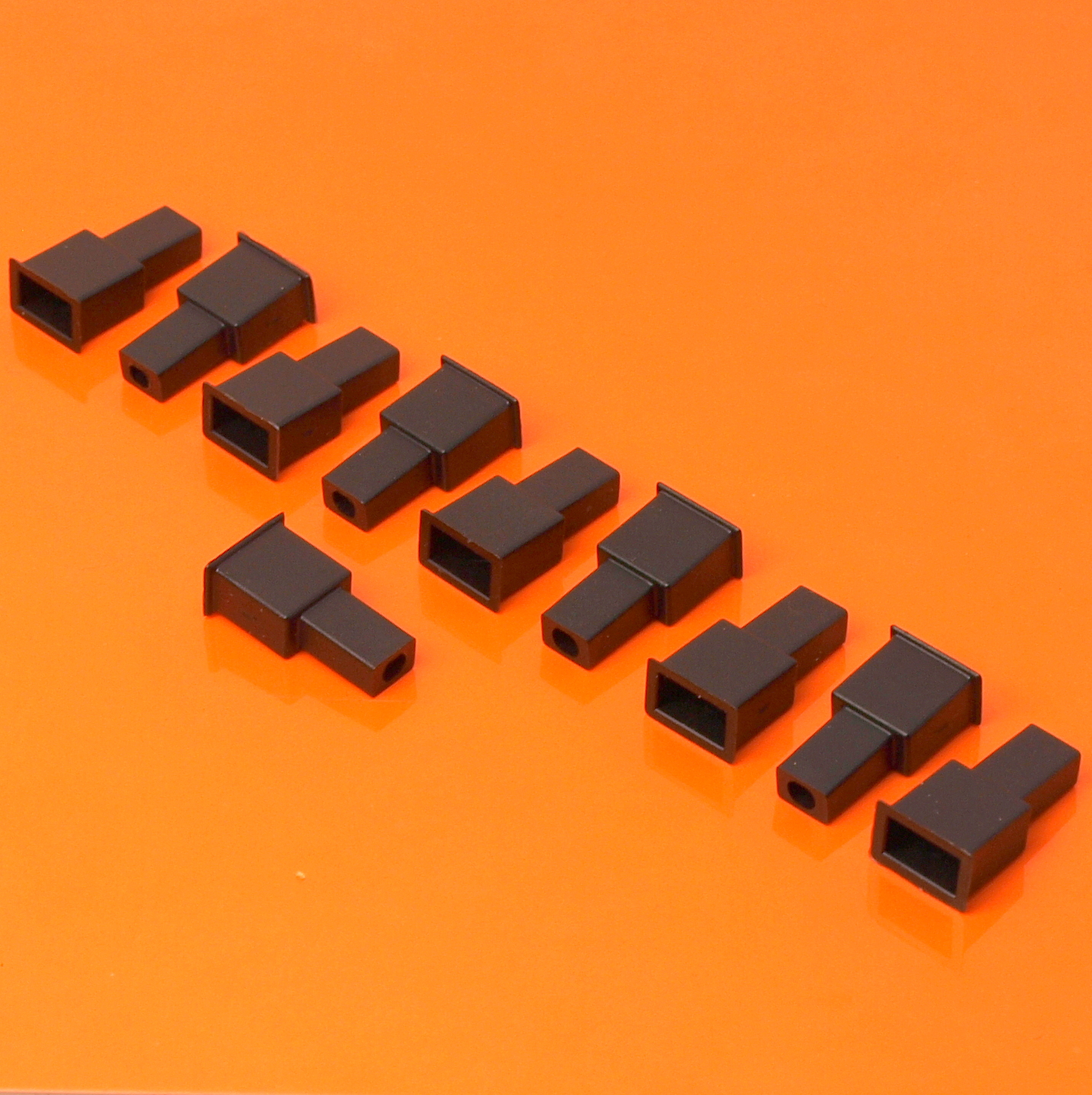 Quality Black 6.3mm PVC Male Connector Covers / Insulator 6.35mm Spade