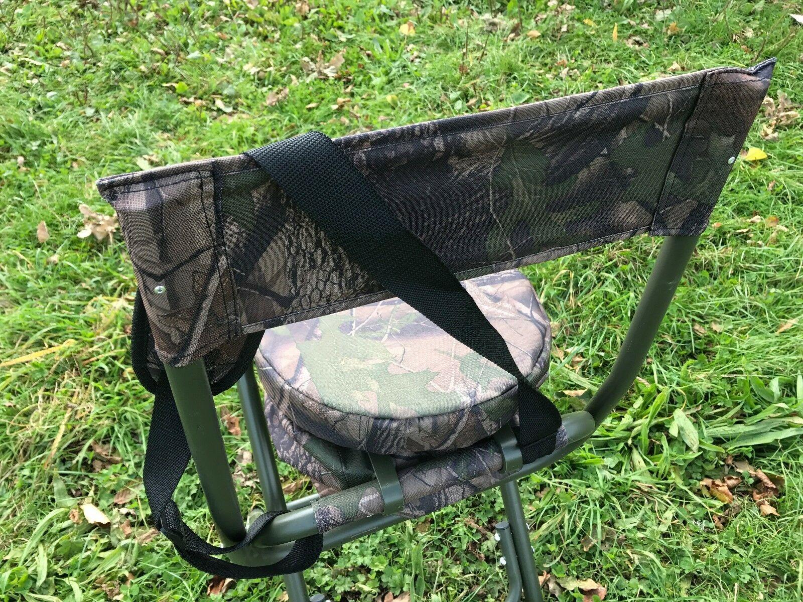 Tall Camo Swivel Seat for Pigeon Shooting Chair Hunting Stool Shoot