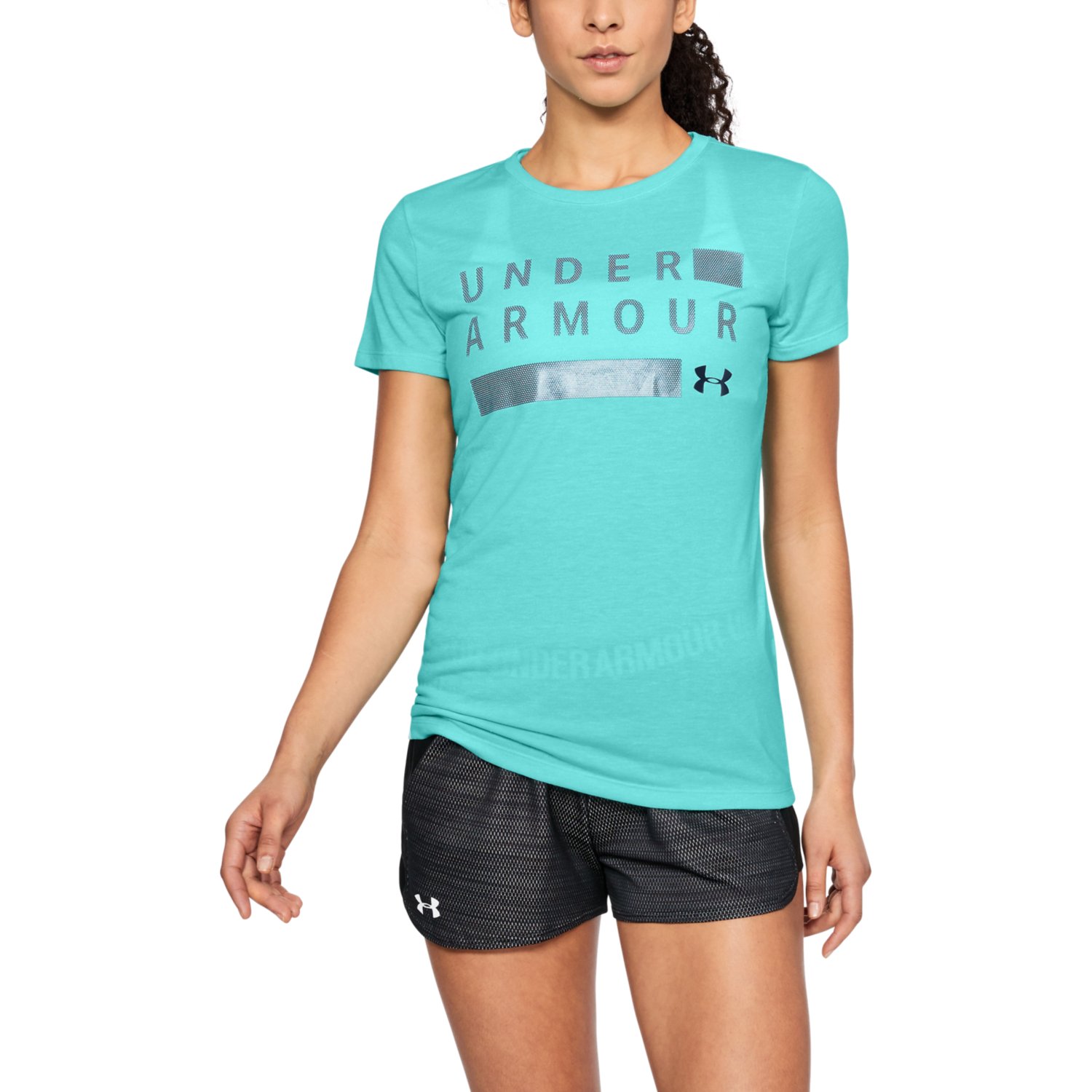 Under Armour Women's Threadborne Graphic Twist Short Sleeve Tee - Picture 13 of 24