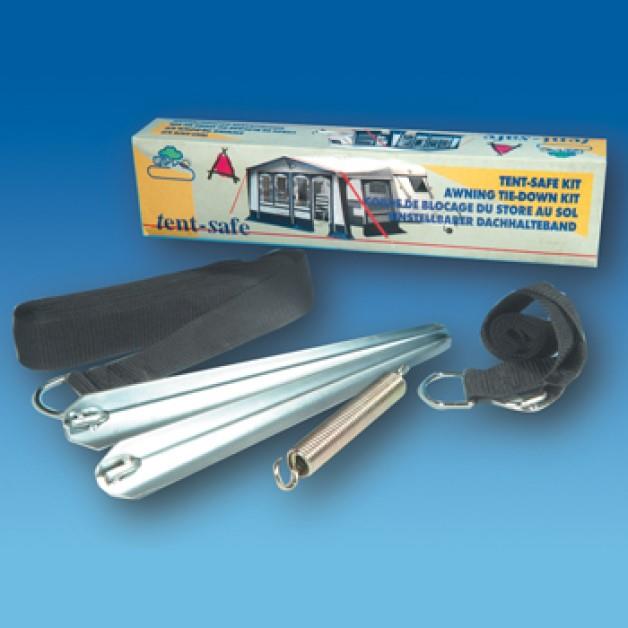 Awning Tie Down Kit for Caravan Motorhome Black Storm Straps Over The