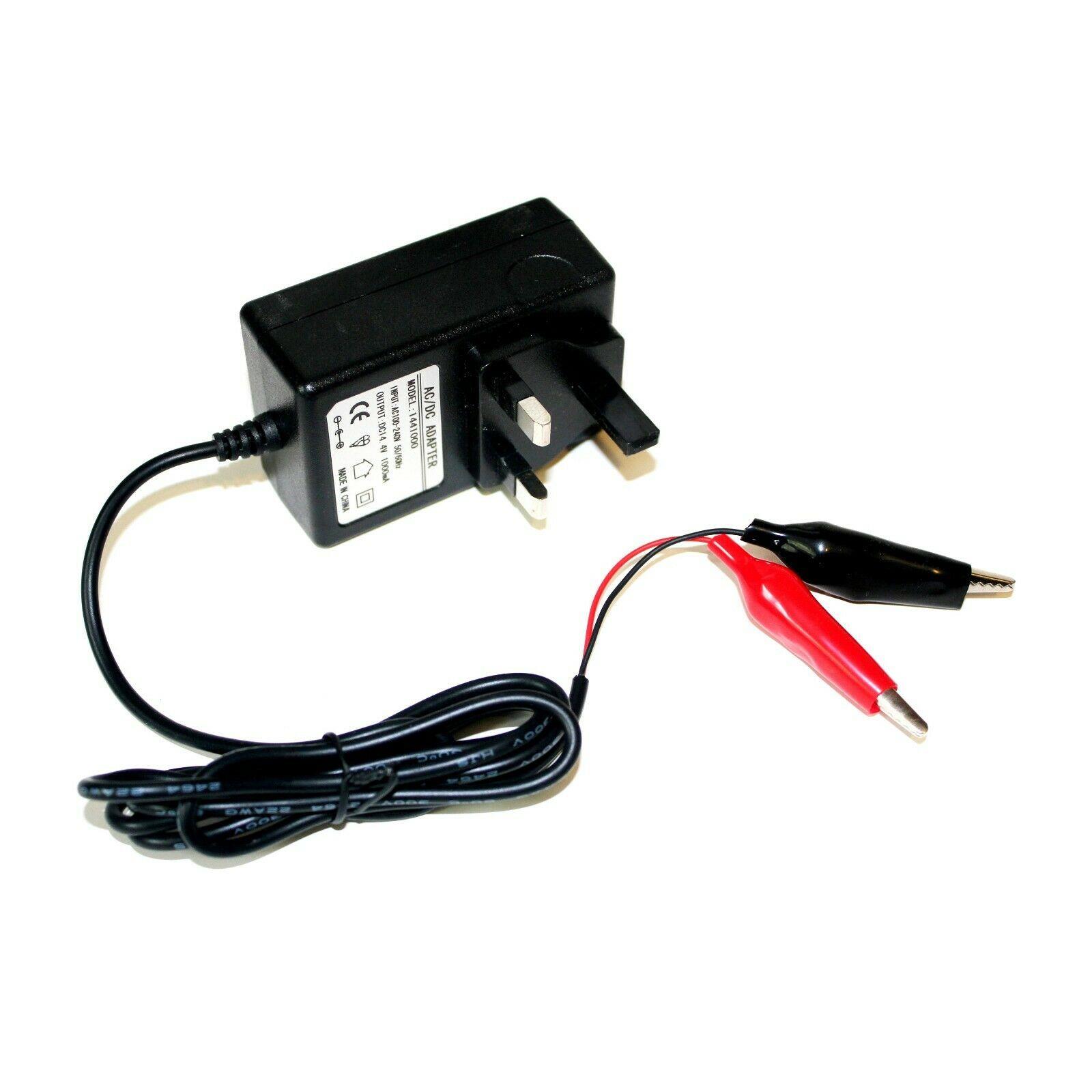MAINS BATTERY CHARGER 12V PLUG OUTPUT CROCODILE CLIP UNIVERSAL TRICKLE
