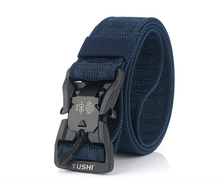 Tactical Nylon Belt Green Black Blue Quick Release Magnetic Buckle - Picture 10 of 11