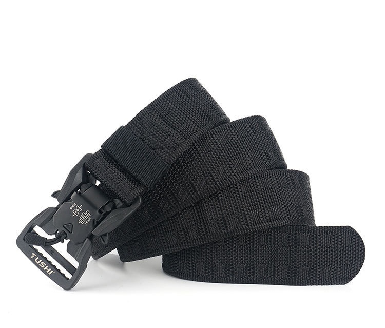 Tactical Nylon Belt Green Black Blue Quick Release Magnetic Buckle - Picture 11 of 11