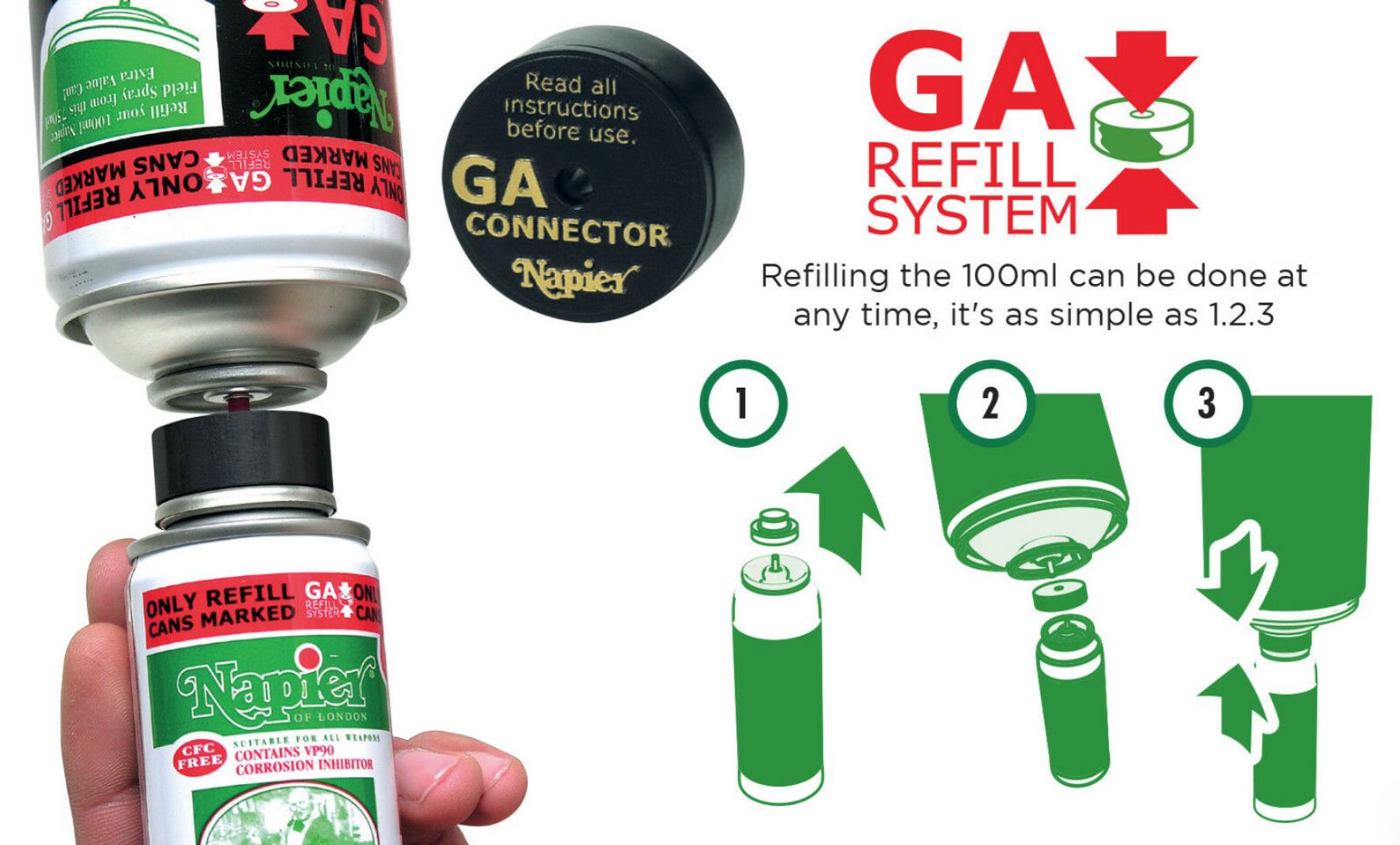 Napier Gun Cleaner Spray Aerosol Oil VP90 Shotgun Cleaning Barrel Large