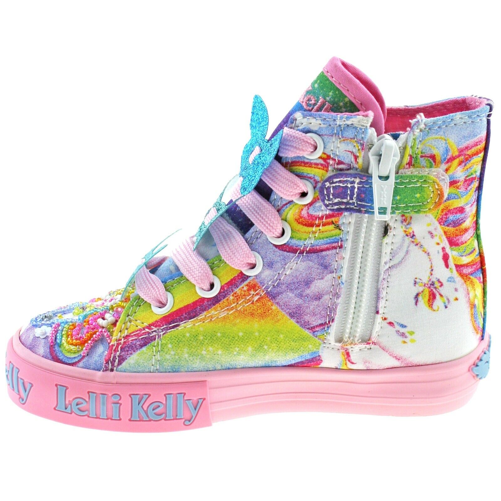 Lelli Kelly LK9090 (BX02) Multi Fantasy Unicorn Canvas Baseball Boots ...