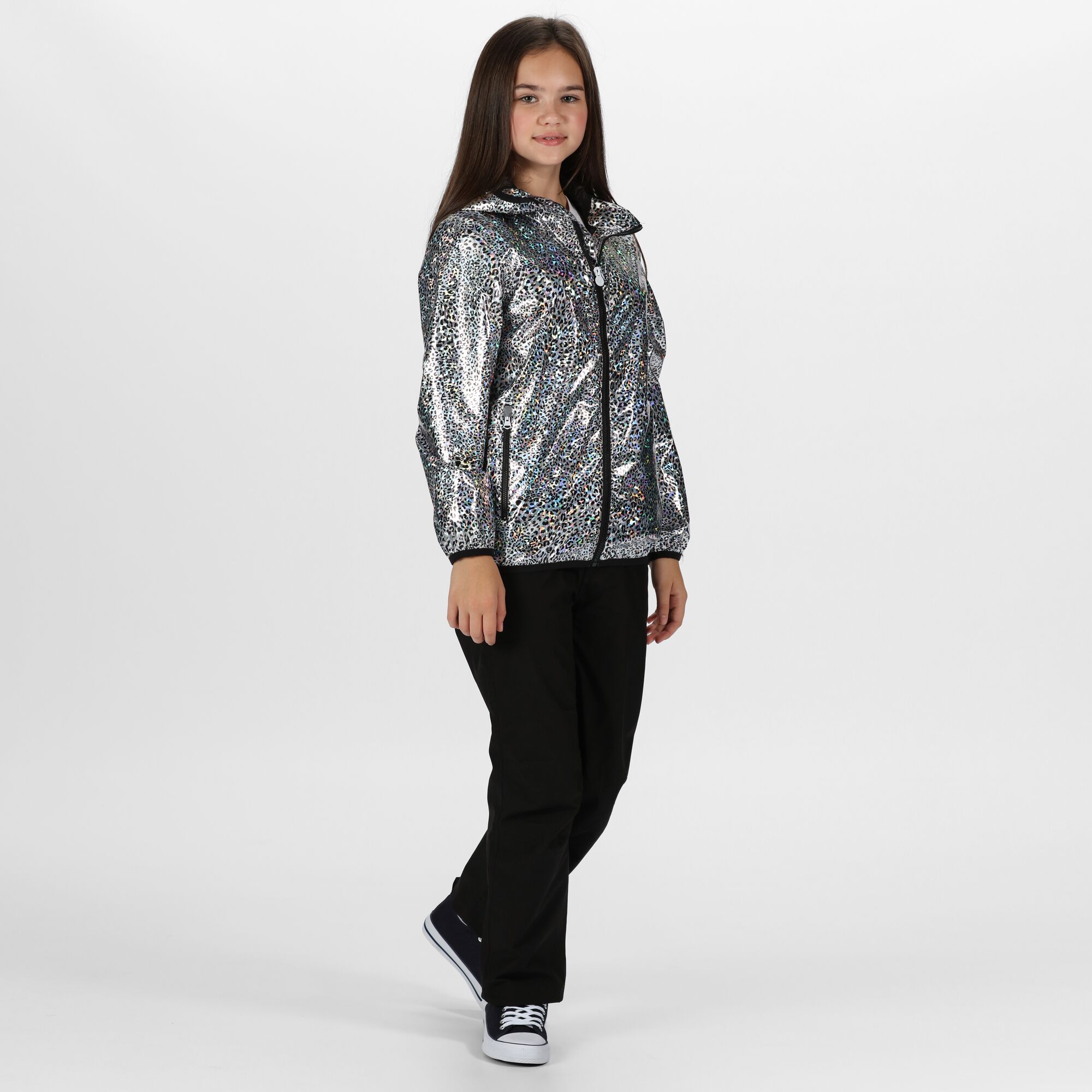 Regatta Printed Lever Kids Waterproof Packaway Jacket - Picture 15 of 83