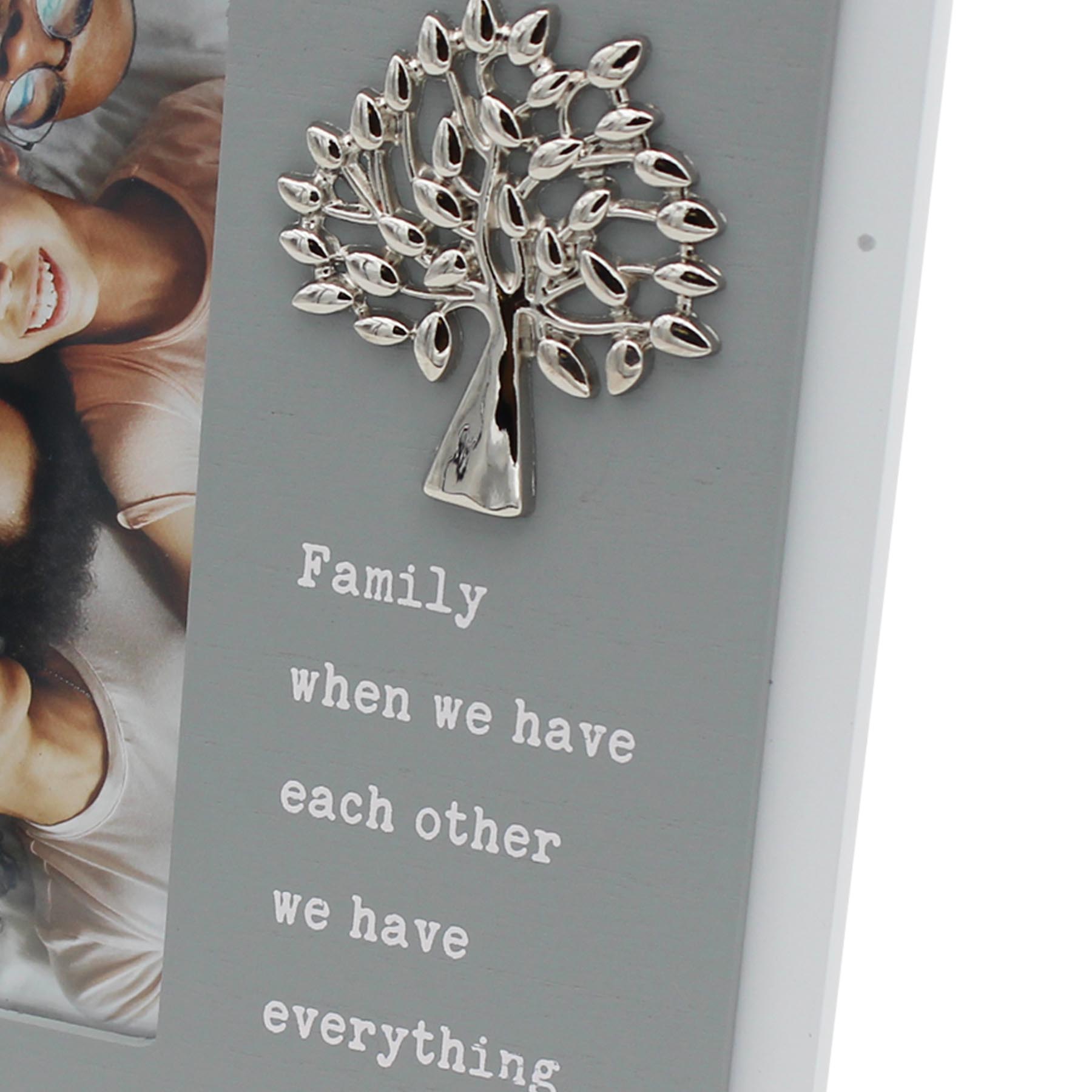 Weiß & Grau MDF Bilderrahmen - 4"x6" - Design wählbar - Bild 3 von 10